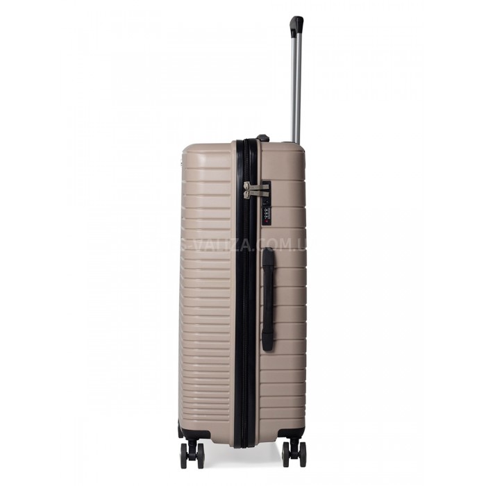Чемодан большой L полипропилен беж 75х50х30/101л/4.6кг/Madisson 33703, фото 4