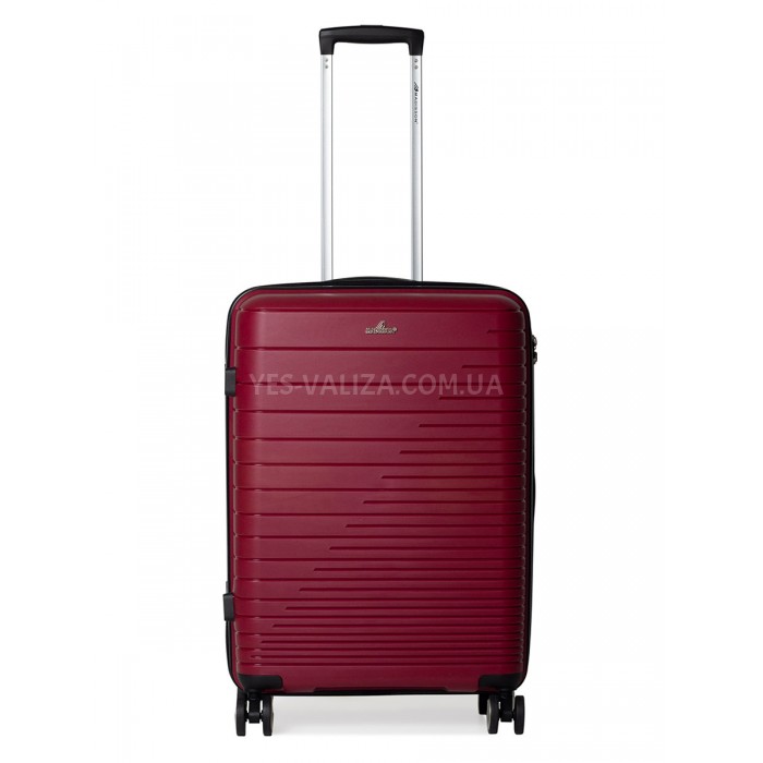 Валіза середня M поліпропілен бордо 65х44х27/69л/3.8кг/Madisson 33703, фото 2