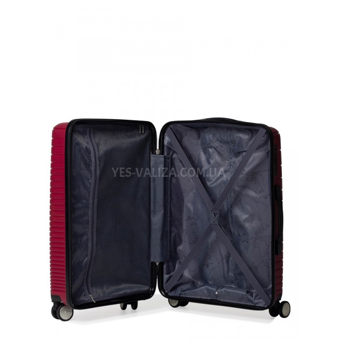 Валіза ручна поклажа S поліпропілен бордо 55х38х20см/36л/2.7кг/Madison, фото 10