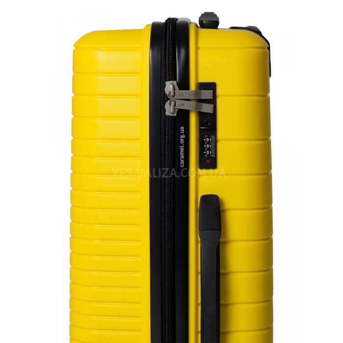 Валіза ручна поклажа S поліпропілен жовта 55х38х20/36л/2.7кг/Madisson, фото 8
