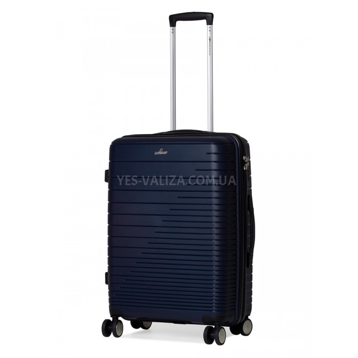 Валіза середня M поліпропілен синя 65х44х27см/69л/3.8кг/Madisson 33703, фото 1