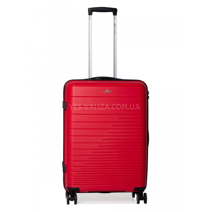 Валіза середня M поліпропілен червона 65х44х27/69л/3.8кг/Madison 33703, фото 2