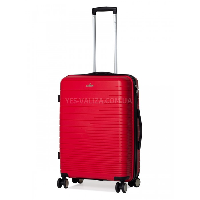 Валіза середня M поліпропілен червона 65х44х27/69л/3.8кг/Madison 33703, фото 1
