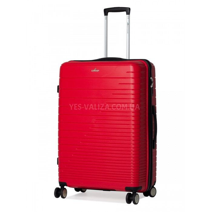 Чемодан большой L полипропилен красный 75х50х30/101л/4.6кгMadison33703, фото 1