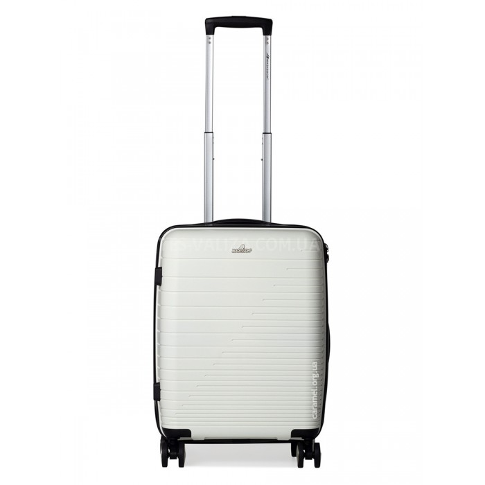 Чемодан ручная кладь S полипропилен белый 55х38х20/36л/2.7кг/Madisson, фото 3