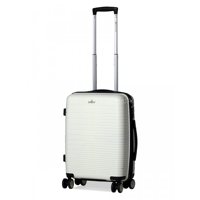 Валіза ручна поклажа S поліпропілен біла 55х38х20см/36л/2.7кг/Madisson, фото 1