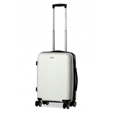 Чемодан ручная кладь S полипропилен белый 55х38х20/36л/2.7кг/Madisson
