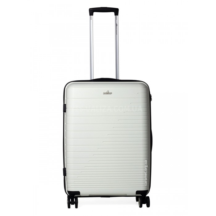 Валіза середня M поліпропілен біла 65х44х27см/69л/3.8кг/Madisson 33703, фото 2