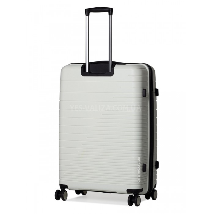 Чемодан большой L полипропилен белый 75х50х30/101л/4.6кг/Madison 33703, фото 3