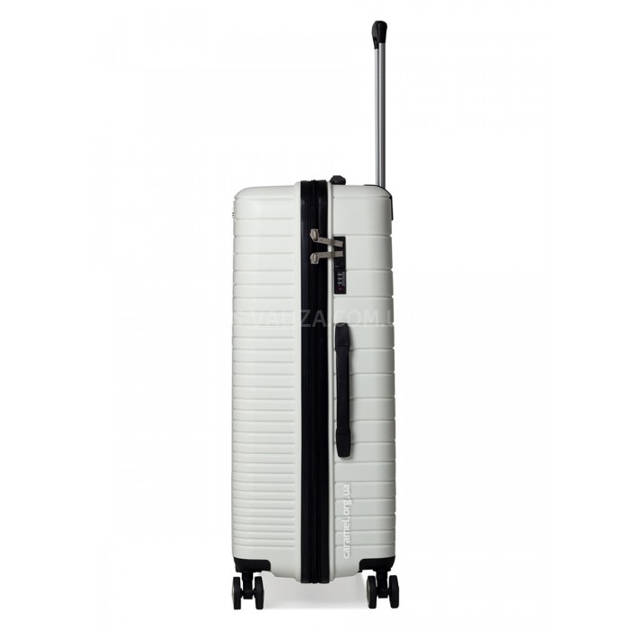 Чемодан большой L полипропилен белый 75х50х30/101л/4.6кг/Madison 33703, фото 4