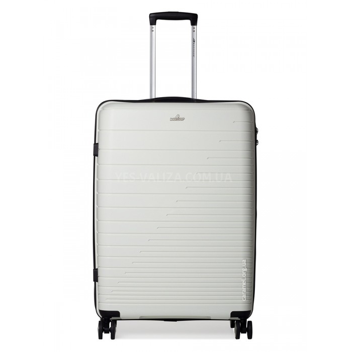 Чемодан большой L полипропилен белый 75х50х30/101л/4.6кг/Madison 33703, фото 2