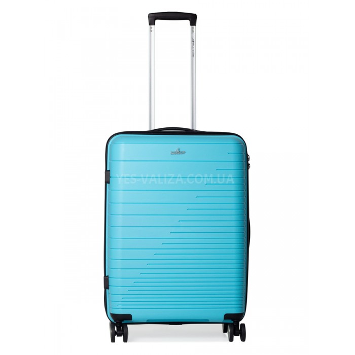 Чемодан средний M полипропилен голубой 65х44х27/69л/3.8кг/Madison33703, фото 2