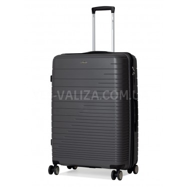 Валіза велика L поліпропілен сіра 75х50х30см/101л/4.6кг/Madisson 33703