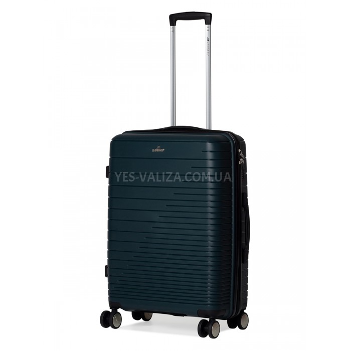 Чемодан средний M полипропилен зелён 65х44х27/69л/3.8кг/Madisson 33703, фото 2