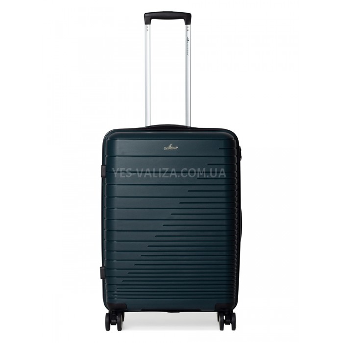 Чемодан средний M полипропилен зелён 65х44х27/69л/3.8кг/Madisson 33703, фото 4