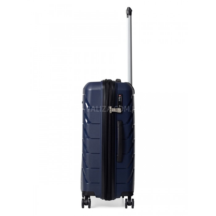 Чемодан средний M полипропилен синий 66х44х26+5/77л/3.7кг/Snowbal33603, фото 4