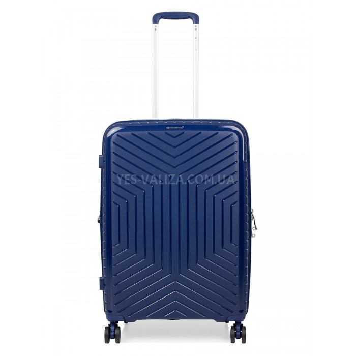 Валіза середня M поліпропілен синя 67х47х26(+5)см/83л/3.7кг/Snowball, фото 2