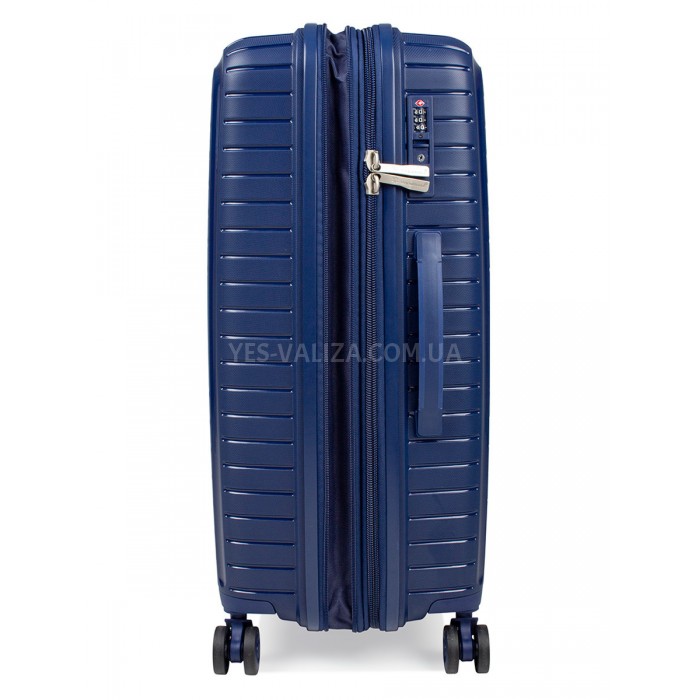 Валіза середня M поліпропілен синя 67х47х26(+5)см/83л/3.7кг/Snowball, фото 4