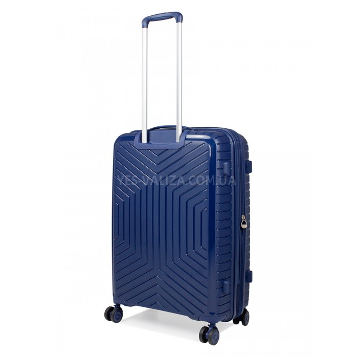 Валіза середня M поліпропілен синя 67х47х26(+5)см/83л/3.7кг/Snowball, фото 3