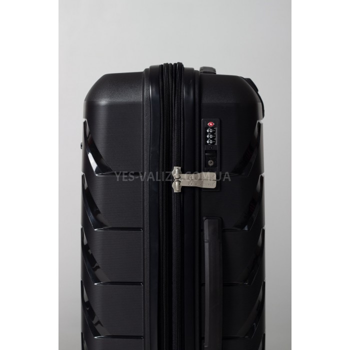 Валіза велика L поліпропілен чорна 76х51х29+5/115л/4.6кг/Snowbal 33603, фото 3