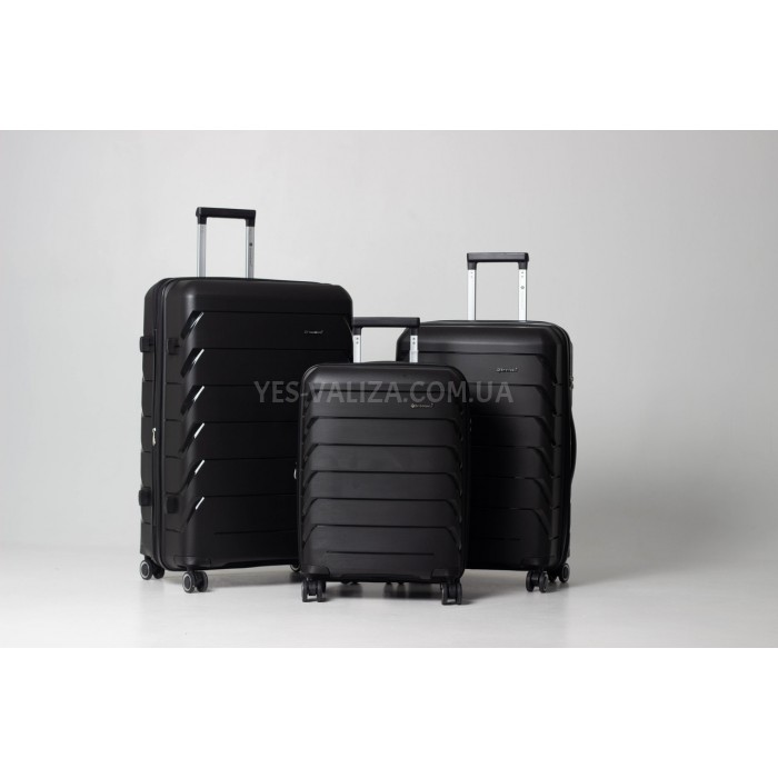 Валіза велика L поліпропілен чорна 76х51х29+5/115л/4.6кг/Snowbal 33603, фото 5