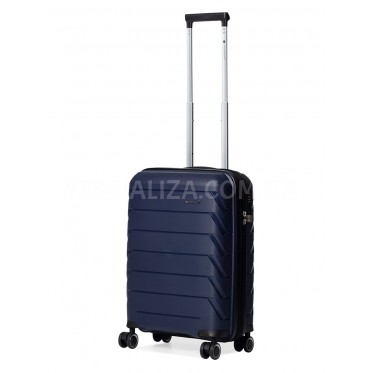 Чемодан ручная кладь S полипропилен синий 55х36х20+5/43л/2.9кг/Snowbal