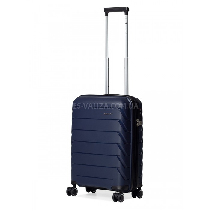Чемодан ручная кладь S полипропилен синий 55х36х20+5/43л/2.9кг/Snowbal, фото 1