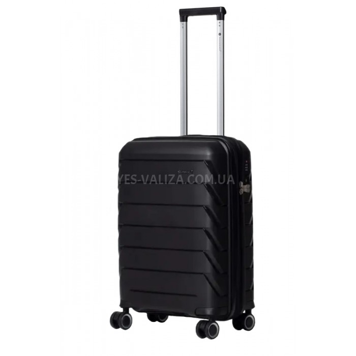 Валіза середня M поліпропілен чорна 66х44х26+5/77л/3.7кг/Snowbal 33603, фото 1