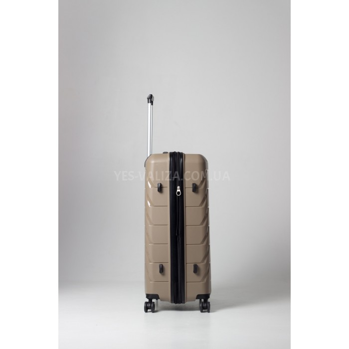 Чемодан большой полипропилен шампань76х51х29+5/115л/4.6кг Snowbal33603, фото 4