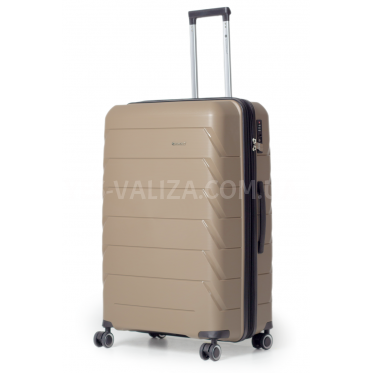 Чемодан большой полипропилен шампань76х51х29+5/115л/4.6кг Snowbal33603