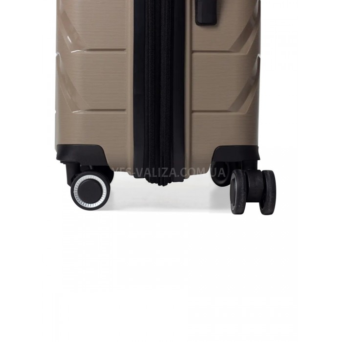 Чемодан средний полипропилен шампань 66х44х26+5/77л/3.7кг/Snowbal33603, фото 8
