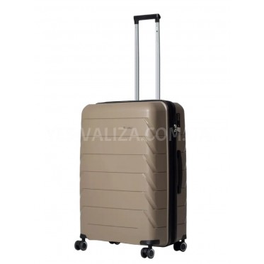 Валіза середня поліпропілен шампань 66х44х26+5/77л/3.7кг/Snowbal 33603
