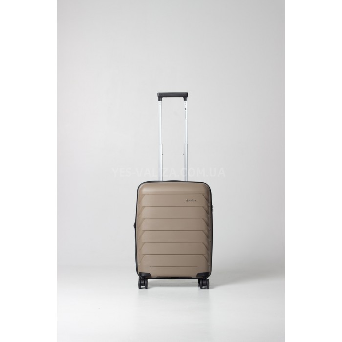 Чемодан ручная кладь полипропилен шампань 55х36х20+5/43л/2.9кг/Snowbal, фото 2