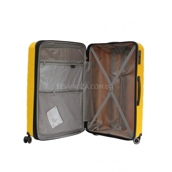 Валіза велика L поліпропілен жовта 76х51х29+5/115л/4.6кг/Snowbal 33603, фото 10