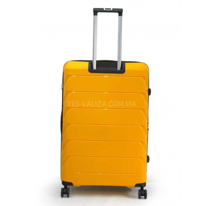 Чемодан большой полипропилен жёлтый 76х51х29+5/115л/4.6кг/Snowbal33603, фото 3