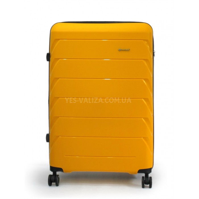 Чемодан большой полипропилен жёлтый 76х51х29+5/115л/4.6кг/Snowbal33603, фото 2