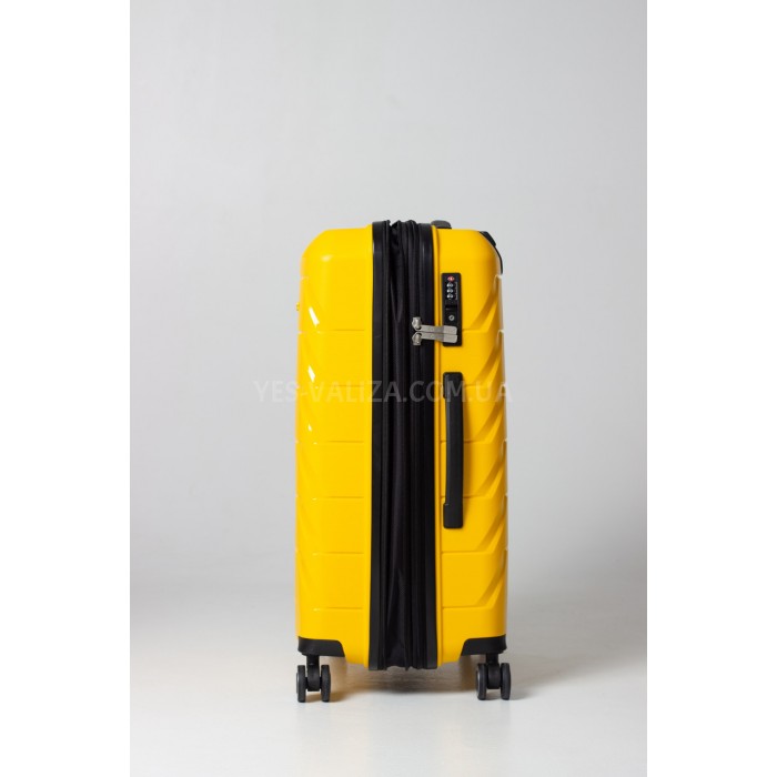 Валіза велика L поліпропілен жовта 76х51х29+5/115л/4.6кг/Snowbal 33603, фото 4