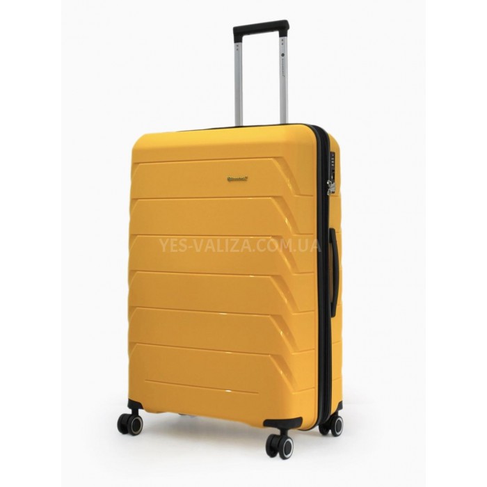 Чемодан большой полипропилен жёлтый 76х51х29+5/115л/4.6кг/Snowbal33603, фото 1
