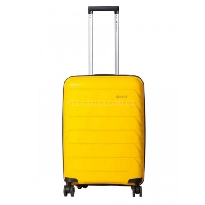 Валіза середня M поліпропілен жовта 66х44х26+5/77л/3.7кг/Snowbal 33603, фото 2