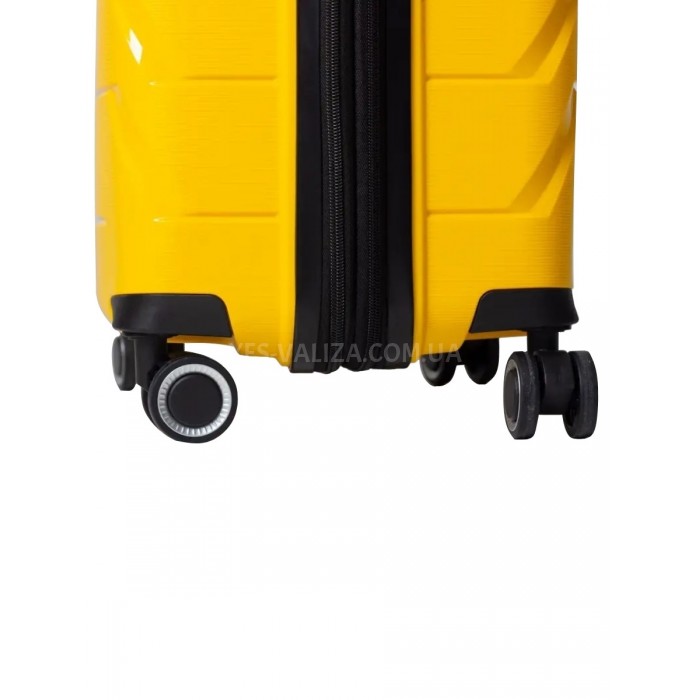 Валіза ручна поклажа S поліпропілен жовта 55х36х20+5/43л/2.9кг/Snowbal, фото 7