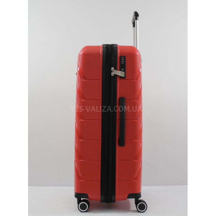 Валіза велика поліпропілен червона 76х51х29+5/115л/4.6кг/Snowbal 33603, фото 4