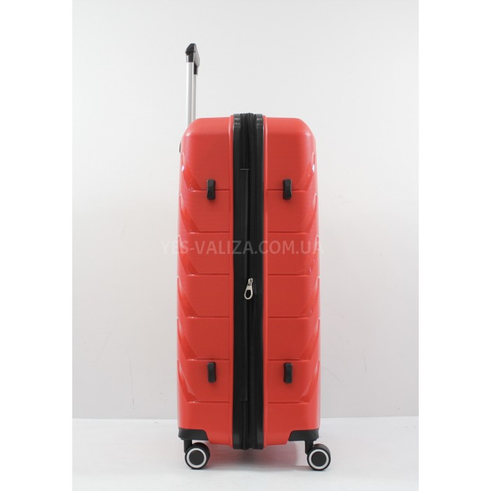 Чемодан большой полипропилен красный 76х51х29+5/115л/4.6кгSnowbal33603, фото 5