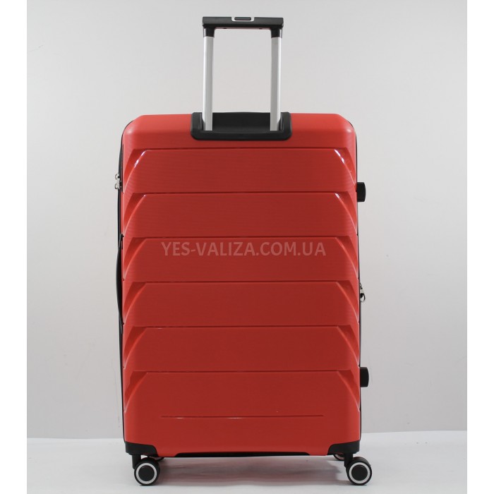 Валіза велика поліпропілен червона 76х51х29+5/115л/4.6кг/Snowbal 33603, фото 3