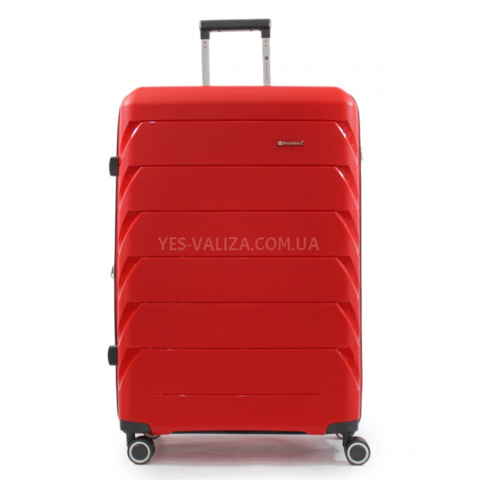 Валіза велика поліпропілен червона 76х51х29+5/115л/4.6кг/Snowbal 33603, фото 1