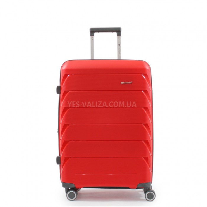 Чемодан средний полипропилен красный 66х44х26+5/77л/3.7кг/Snowbal33603, фото 1