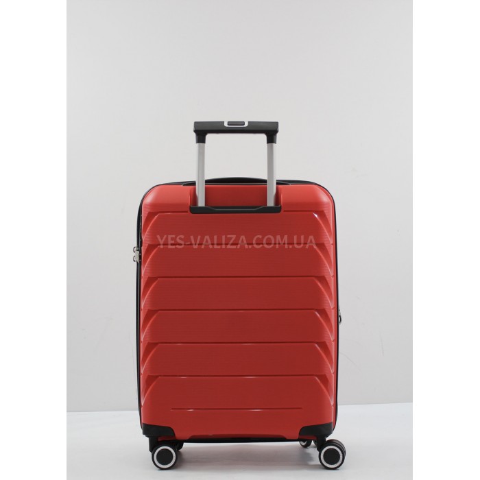 Чемодан ручная кладь полипропилен красный 55х36х20+5/43л/2.9кг/Snowbal, фото 2
