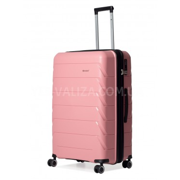 Чемодан большой полипропилен пудра 76х51х29+5/115л/4.6кг/Snowbal 33603