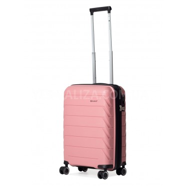 Валіза ручна поклажа S поліпропілен пудра 55х36х20+5/43л/2.9кг/Snowbal