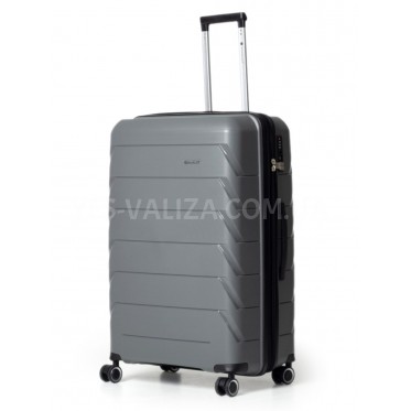 Валіза велика L поліпропілен сіра 76х51х29+5/115л/4.6кг/Snowball 33603
