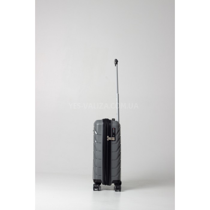 Чемодан ручная кладь S полипропилен серый 55х36х20+5/43л/2.9кг/Snowbal, фото 3